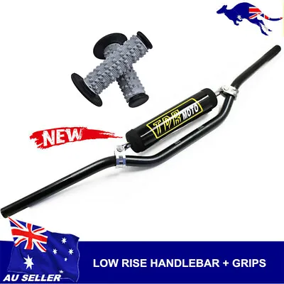 Motorcycle Low Rise Handlebar 7/8  22mm Streetfighter Racer MX ATV Bar Black  • $26.39