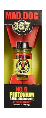 Mad Dog 357 No. 9 Plutonium 9 Million Scoville Pepper Extract 1oz • $132.99