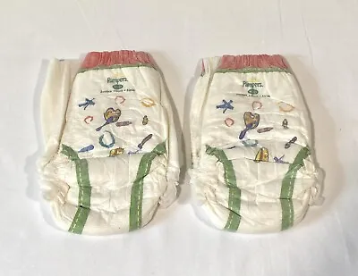 Pair (2) Vintage 1990’s Pampers Diapers Size 3T-4T Sesame Street • $14