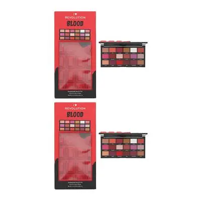 Revolution I Heart Revolution Blood Eyeshadow Palette 18 X 1g X 2 • £14