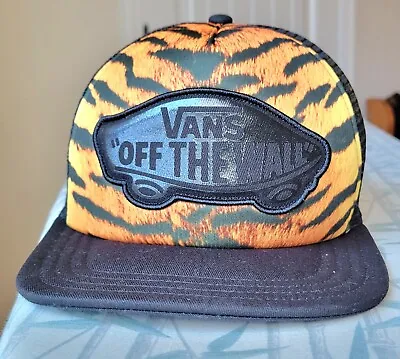 Vans Off The Wall Snapback Leopard Print Foam Brim Hat Cap Skate Surf Otto • $12.47