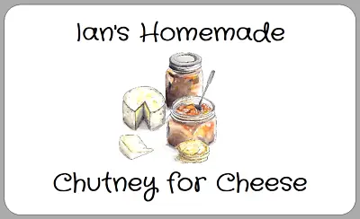 Personalised Homemade Chutney For Cheese Stickers Preserves & Chutney Labels • £2.70