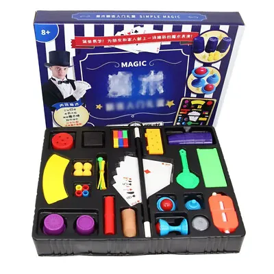 18Pcs Magic Kits Box Of Tricks Kids Beginners Amazing Magic Trick Toys Gifts • £13.79