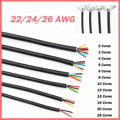 Flexible Multicore Cable 2 Core-25 Core Shielded Wire Cable PVC Copper Tinned • $4