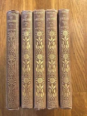 Macaulay History Of England - London Chatto & Windus 1905 Set Of 5 Volumes • £69.99