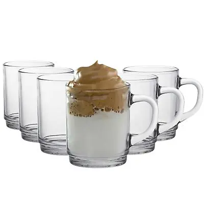 £13.99 • Buy Duralex Versailles Glass Coffee Mugs Cups For Tea Hot Drinks 260ml Clear X6