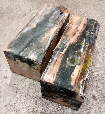 Two (2) Spalted Ambrosia Maple Turning Lumber Lathe Wood 4  X 4  X 11  • $49.95