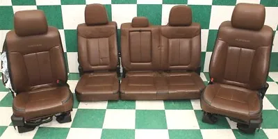 *-BAG* 13' F150 Platinum Crew Brown Leather Heat Cool Buckets Backseat Seats Set • $1519.99