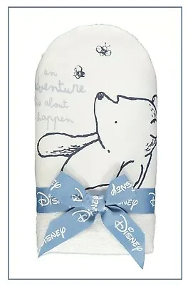 £11.99 • Buy Disney Winnie The Pooh White Hooded Bath Towel Baby Boy Girl Essentials BNWT