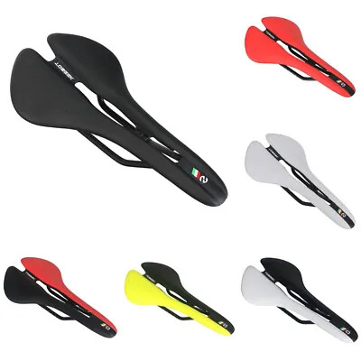 TOSEEK Bicycle Seat Comfort Leather MTB Road Bike Saddle Hollow Cushion 280*143 • $22.89