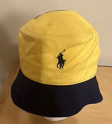 Polo Ralph Lauren Bucket Hat  Large / XLarge L/XL  Olive / Navy / Yellow • $40