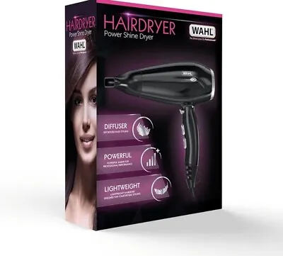 Wahl Power Shine Dryer Hair Dryers For Women Cool Dryer   TESTED!!! • £16.99