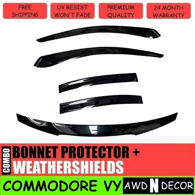 Bonnet Protector & Weathershields Window Visors For Holden Commodore VY 2002-04 • $115.99