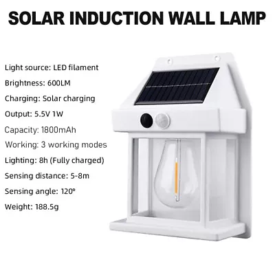 Solar LED Light Lantern Motion Sensor Dusk To Dawn Porch Fence Door Lamp Outdoor • $9.99