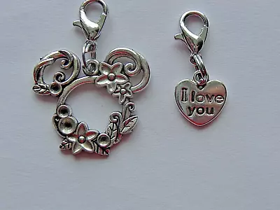 Disney World Minnie Mouse Love You Dangle Charm For Bracelet Necklace Zipper • $3.99