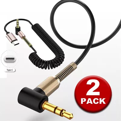 2X Type C To Aux Cable USB Type-C Male To 3.5mm Cord Car AUX Music Audio Adapter • $10.99