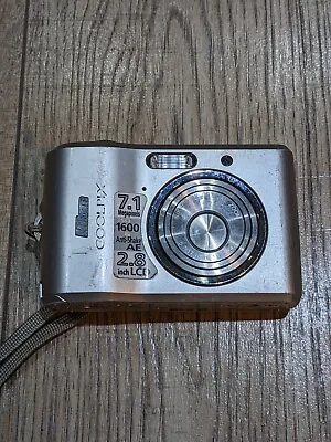 Nikon Coolpix L16 7.1 Megapixels Silver Digital Camera For Parts/Not Working • $7.46