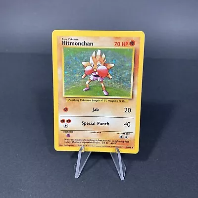 Hitmonchan Holo Rare LP 07/102 Base Set Pokemon Card 1995 013/102 Vintage WOTC • $24.99