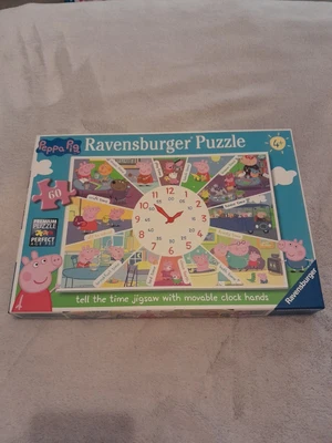£5 • Buy Peppa Pig Clock Puzzle Ravensburger +4 Education Learning Jigsaw Children Unisex