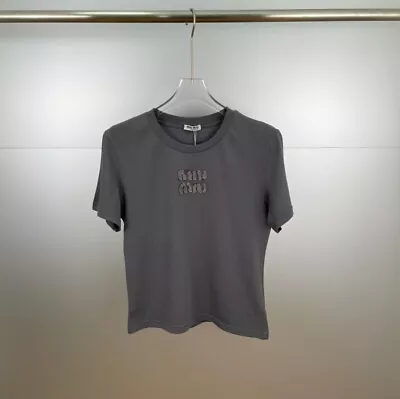 24SS MIU MIU Patch LOGO Short Sleeve Shirt • $25.99