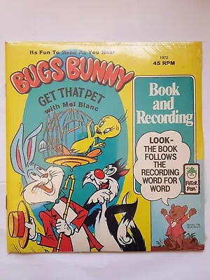 Bugs Bunny Get That Pet With Mel Blanc - Book & 7  Record - NEW SEALED • £9.99