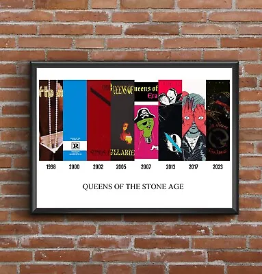 Queens Of The Stone Age -Discography - Multi Album Art Poster Print - Great Gift • £30