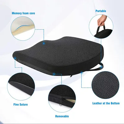 Car Seat Riser Office Chair Home Memory Foam Seat Cushion Lower Back Pain Relief • $24.95