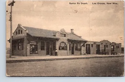 $40 • Buy Postcard New Mexico Las Cruces Santa Fe Railroad Depot Train Station