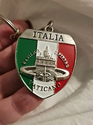 Vatican Key Chain Catholic Italia Flag Italian Souvenir Keychain Made In Italy • $12.99