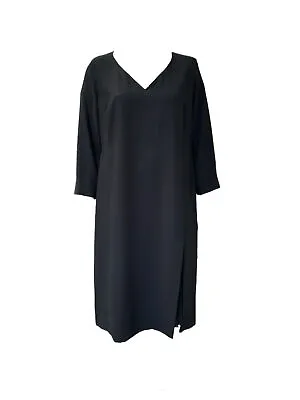 Marina Rinaldi Women's Black Doris Zipper Closure Shift Dress Size 20W/29 NWT • $91.25