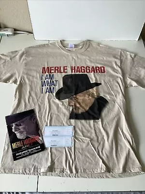 Merle Haggard Shirt XL 2011 I Am What I Am PLUS 2020 Tickets & Flyer • $39.99