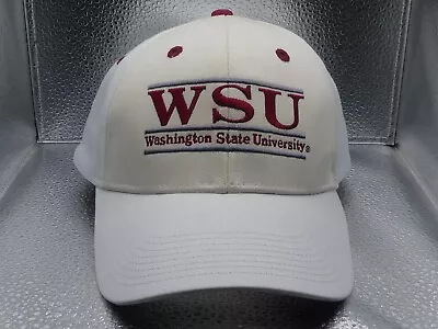 Washington State University The Game Tri Bar Snapback Hat Cap WSU Cougars Cotton • $493.75