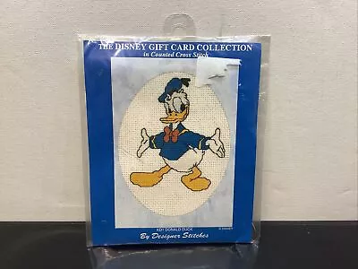 £19.95 • Buy Disney Gift Card Mickey Mouse Donald Duck Cross-stitch KD1 Rare Craft NEW