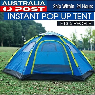Instant Pop Up Camping Tent Set Up In Seconds Hiking Camp Fishing • $94.99