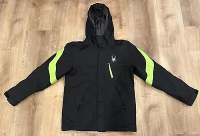 Spyder Mens Small Ski Jacket - Black & Yellow/Green Thinsulate • $29.75