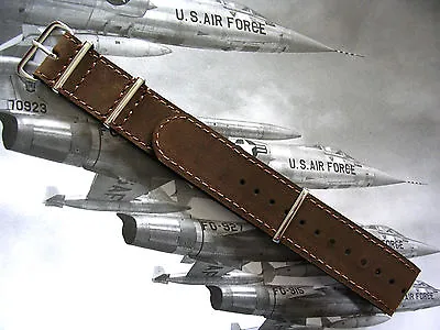 NATO G10 ® Bomber Leather Aviator Pilot Watch Band Military RAF Strap IW SUISSE • $49.45