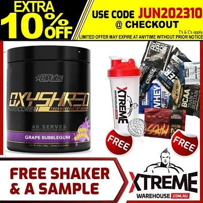 $64.95 • Buy Ehplabs Oxyshred Hardcore 40srv //  Thermo Fatburner Oxy Shred Stronger *