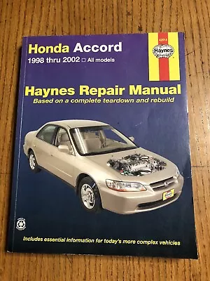 Honda Accord 1998-2002 Shop Service Repair Manual Wiring Diagrams Engine Guide • $19.99