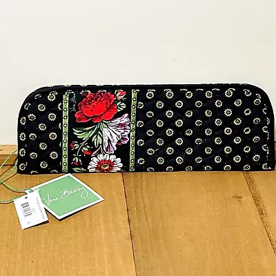 Vera Bradley Curling Iron Cover Vibrant Black Sleeve Rose Floral NEW NWT • $19.99