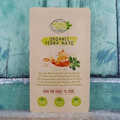 Organic Yerba Mate Tea Bags | Green Tea | Caffeine Buzz Without Jitters • £37.99