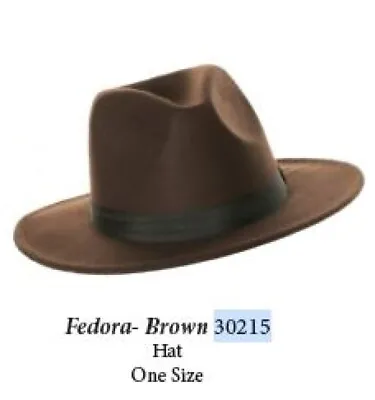 Brown PermaFelt Fedora Indiana Jones Hat Gangster Freddy Krueger • $14.88
