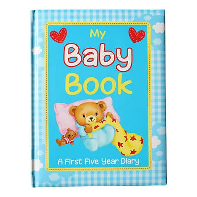 Blue Baby Record Book Baby Keepsake Diary Birth To 5 Yrs • £6.08