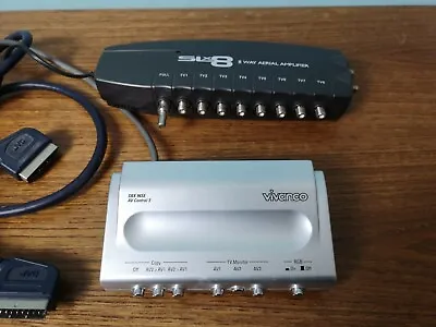 Bundle Inc SCART Management SBX-94SE AV Control 3 + SLX8 8 Way Signal Amplifier • £35