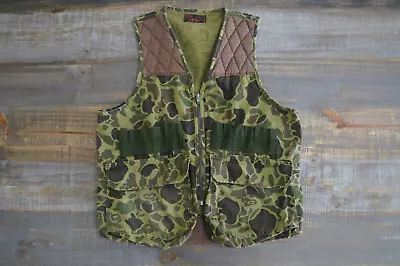Vintage Black Sheep Camo Vest With Game Bag Hunting Outdoors Mens M • $30