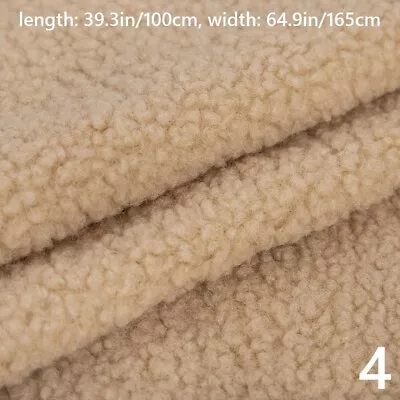 1M Faux Lamb Wool Fabric Sherpa Fleece Fur Thick Warm For Doll Coat Hat Sew Trim • £29.62