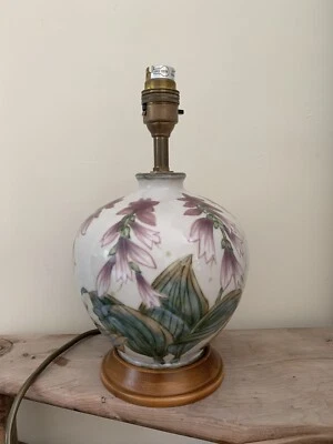 £35 • Buy COBRIDGE Stoneware Early 'Hosta' Patterned Lamp Base Philip Gibson MOORCROFT