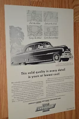 $9.99 • Buy ★★1951 Chevy Styleline De Luxe Original Vintage Advertisement Print Ad-51 Deluxe