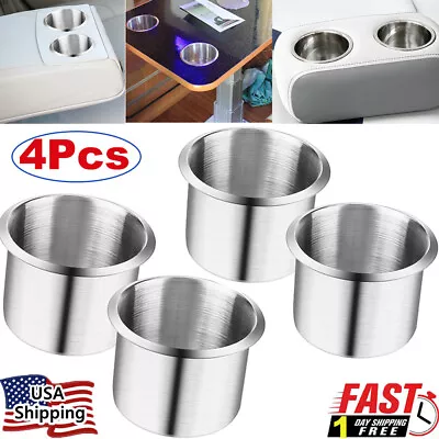 4PCS Stainless Steel Cup Drink Holders Mount For Car Truck Marine Boat Camper RV • $11.99