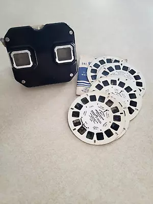 Vintage Sawyer's Black Bakelite View-master Viewer W/8 Assorted Reels • $9.99