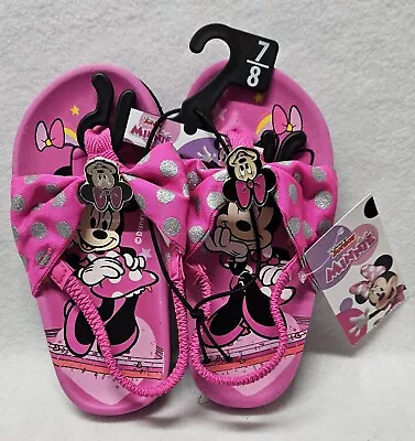 Disney Junior Minnie Mouse Toddler Girls' Flip Flops Size 7-8/New • $5.60